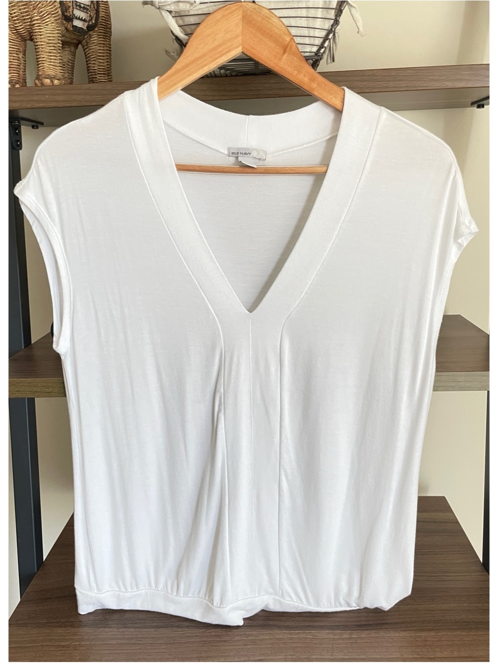 White V-Neck Women’s Top by J. Crew